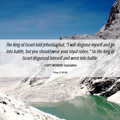 Picture 06 - 1 Kings 22:30 GW - The king of Israel told Jehoshaphat, “I will - Bible Verse Picture