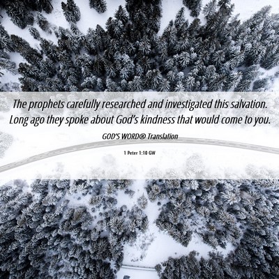 Picture 06 - 1 Peter 1:10 GW - The prophets carefully researched and - Bible Verse Picture