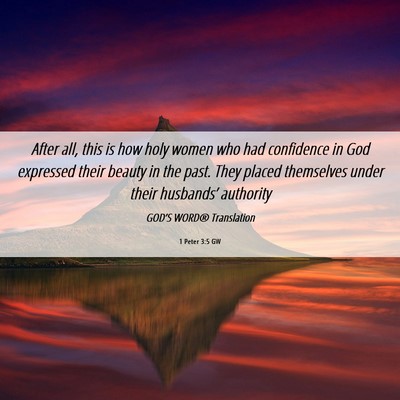 Picture 06 - 1 Peter 3:5 GW - After all, this is how holy women who had - Bible Verse Picture