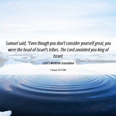 Picture 06 - 1 Samuel 15:17 GW - Samuel said, “Even though you don’t consider - Bible Verse Picture
