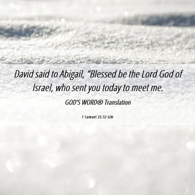 Picture 06 - 1 Samuel 25:32 GW - David said to Abigail, “Blessed be the Lord God - Bible Verse Picture