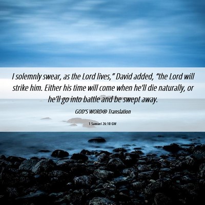 Picture 06 - 1 Samuel 26:10 GW - I solemnly swear, as the Lord lives,” David - Bible Verse Picture