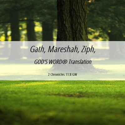 Picture 06 - 2 Chronicles 11:8 GW - Gath, Mareshah, - Bible Verse Picture