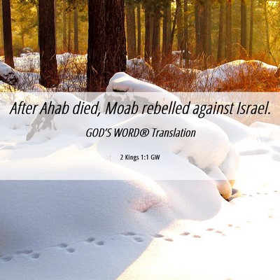 Picture 06 - 2 Kings 1:1 GW - After Ahab died, Moab rebelled against - Bible Verse Picture