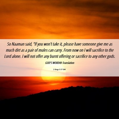 Picture 06 - 2 Kings 5:17 GW - So Naaman said, “If you won’t take it, please - Bible Verse Picture