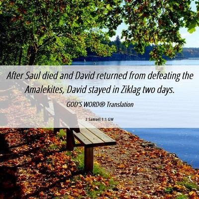Picture 06 - 2 Samuel 1:1 GW - After Saul died and David returned from defeating - Bible Verse Picture