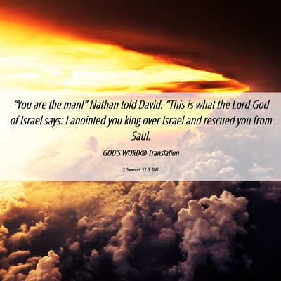 Picture 06 - 2 Samuel 12:7 GW - “You are the man!” Nathan told David. “This - Bible Verse Picture