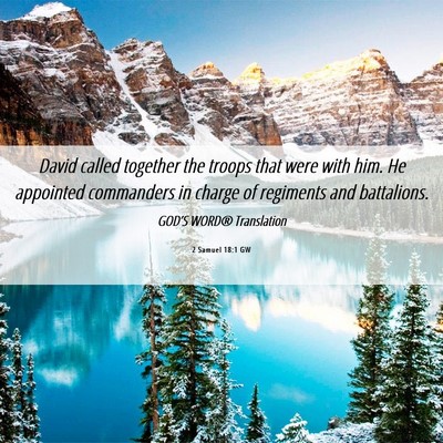 Picture 06 - 2 Samuel 18:1 GW - David called together the troops that were with - Bible Verse Picture
