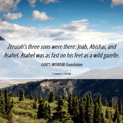 Picture 06 - 2 Samuel 2:18 GW - Zeruiah’s three sons were there: Joab, Abishai, - Bible Verse Picture