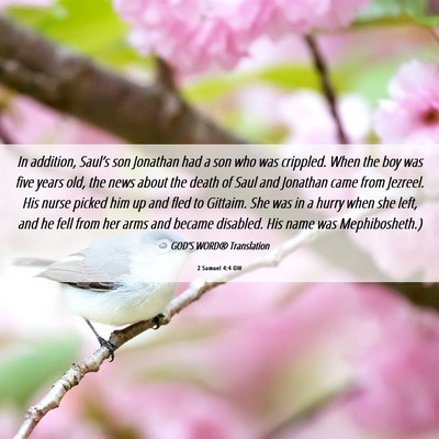 Picture 06 - 2 Samuel 4:4 GW - In addition, Saul’s son Jonathan had a son who - Bible Verse Picture