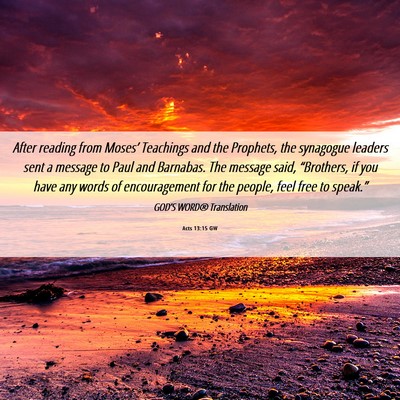 Picture 06 - Acts 13:15 GW - After reading from Moses’ Teachings and the - Bible Verse Picture