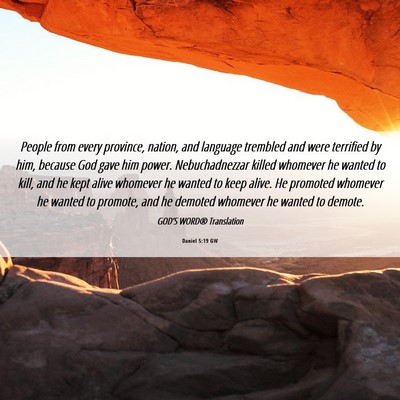 Picture 06 - Daniel 5:19 GW - People from every province, nation, and language - Bible Verse Picture