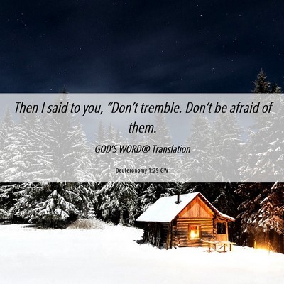 Picture 06 - Deuteronomy 1:29 GW - Then I said to you, “Don’t tremble. Don’t - Bible Verse Picture