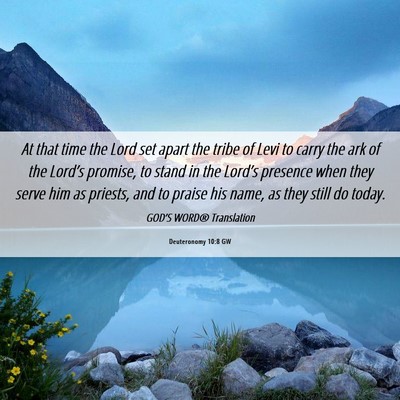 Picture 06 - Deuteronomy 10:8 GW - At that time the Lord set apart the tribe of Levi - Bible Verse Picture