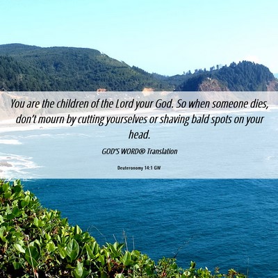 Picture 06 - Deuteronomy 14:1 GW - You are the children of the Lord your God. So - Bible Verse Picture