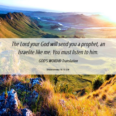 Picture 06 - Deuteronomy 18:15 GW - The Lord your God will send you a prophet, an - Bible Verse Picture