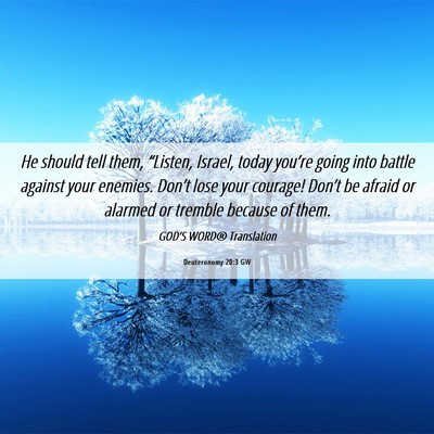 Picture 06 - Deuteronomy 20:3 GW - He should tell them, “Listen, Israel, today - Bible Verse Picture