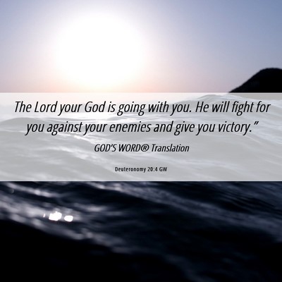 Picture 06 - Deuteronomy 20:4 GW - The Lord your God is going with you. He will - Bible Verse Picture