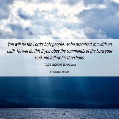 Picture 06 - Deuteronomy 28:9 GW - You will be the Lord’s holy people, as he - Bible Verse Picture