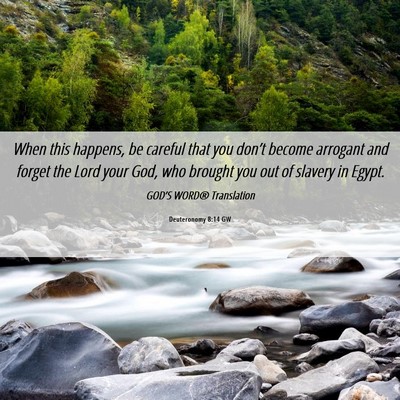 Picture 06 - Deuteronomy 8:14 GW - When this happens, be careful that you don’t - Bible Verse Picture