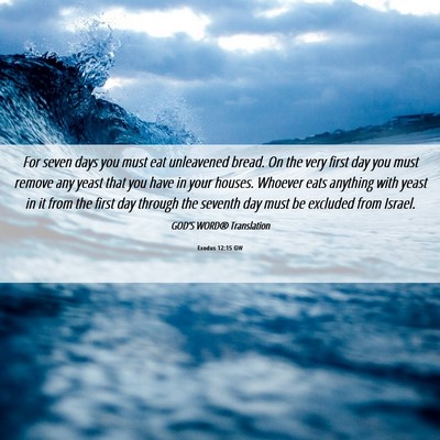 Picture 06 - Exodus 12:15 GW - For seven days you must eat unleavened bread. On - Bible Verse Picture