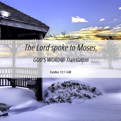 Picture 06 - Exodus 13:1 GW - The Lord spoke to - Bible Verse Picture