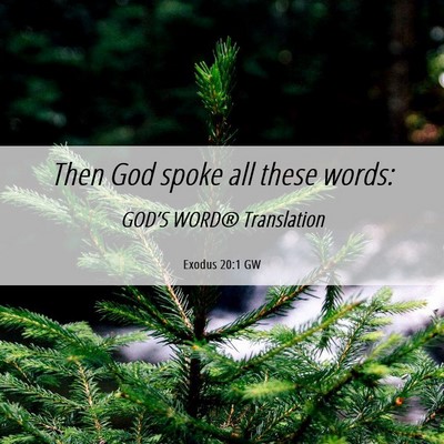 Picture 06 - Exodus 20:1 GW - Then God spoke all these - Bible Verse Picture