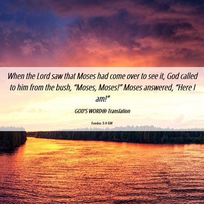 Picture 06 - Exodus 3:4 GW - When the Lord saw that Moses had come over to see - Bible Verse Picture