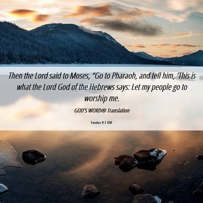 Picture 06 - Exodus 9:1 GW - Then the Lord said to Moses, “Go to Pharaoh, - Bible Verse Picture