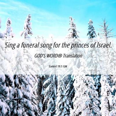 Picture 06 - Ezekiel 19:1 GW - Sing a funeral song for the princes of - Bible Verse Picture