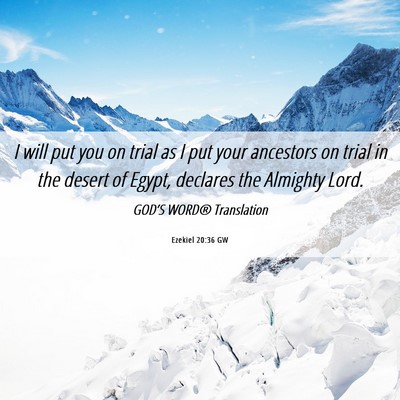 Picture 06 - Ezekiel 20:36 GW - I will put you on trial as I put your ancestors - Bible Verse Picture