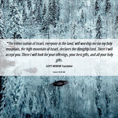 Picture 06 - Ezekiel 20:40 GW - “‘The entire nation of Israel, everyone in - Bible Verse Picture