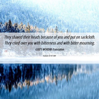 Picture 06 - Ezekiel 27:31 GW - They shaved their heads because of you and put on - Bible Verse Picture