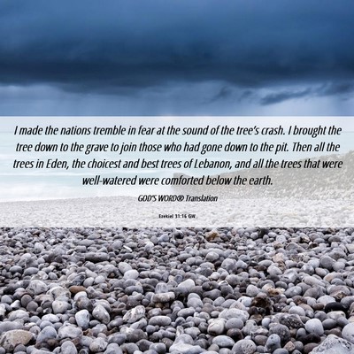 Picture 06 - Ezekiel 31:16 GW - I made the nations tremble in fear at the sound - Bible Verse Picture