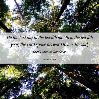 Picture 06 - Ezekiel 32:1 GW - On the first day of the twelfth month in the - Bible Verse Picture
