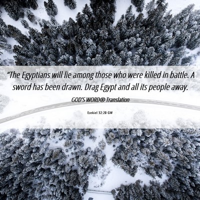 Picture 06 - Ezekiel 32:20 GW - “The Egyptians will lie among those who were - Bible Verse Picture