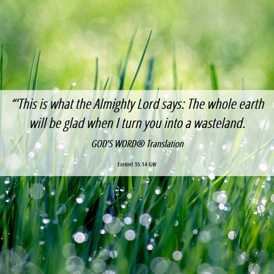 Picture 06 - Ezekiel 35:14 GW - “‘This is what the Almighty Lord says: The - Bible Verse Picture