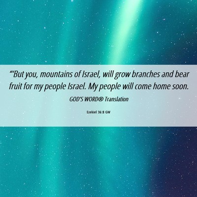 Picture 06 - Ezekiel 36:8 GW - “‘But you, mountains of Israel, will grow - Bible Verse Picture