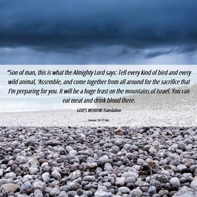 Picture 06 - Ezekiel 39:17 GW - “Son of man, this is what the Almighty Lord - Bible Verse Picture