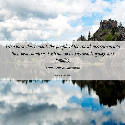 Picture 06 - Genesis 10:5 GW - From these descendants the people of the - Bible Verse Picture
