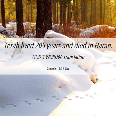 Picture 06 - Genesis 11:32 GW - Terah lived 205 years and died in - Bible Verse Picture