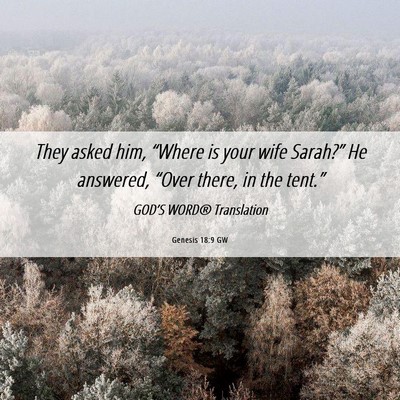 Picture 06 - Genesis 18:9 GW - They asked him, “Where is your wife Sarah?” - Bible Verse Picture