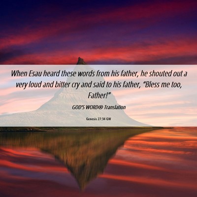 Picture 06 - Genesis 27:34 GW - When Esau heard these words from his father, he - Bible Verse Picture