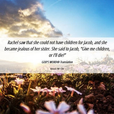 Picture 06 - Genesis 30:1 GW - Rachel saw that she could not have children for - Bible Verse Picture