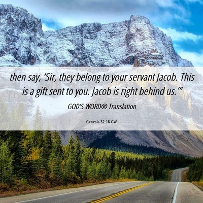 Picture 06 - Genesis 32:18 GW - then say, ‘Sir, they belong to your servant - Bible Verse Picture