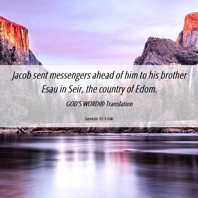 Picture 06 - Genesis 32:3 GW - Jacob sent messengers ahead of him to his brother - Bible Verse Picture