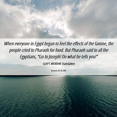 Picture 06 - Genesis 41:55 GW - When everyone in Egypt began to feel the effects - Bible Verse Picture