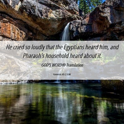 Picture 06 - Genesis 45:2 GW - He cried so loudly that the Egyptians heard him, - Bible Verse Picture