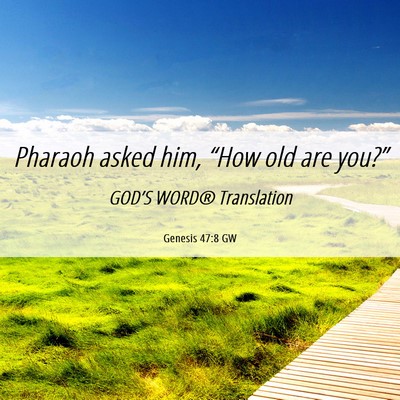 Picture 06 - Genesis 47:8 GW - Pharaoh asked him, “How old are - Bible Verse Picture