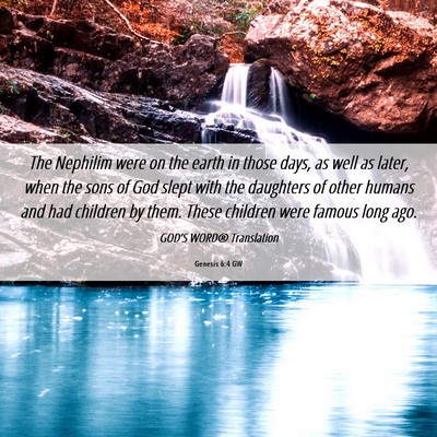 Picture 06 - Genesis 6:4 GW - The Nephilim were on the earth in those days, as - Bible Verse Picture